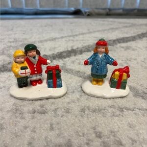Department 56 Snow Village “Shopping Girls With Packages”